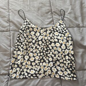 Vibe Sportswear Floral Spaghetti Strap Tank Top ( M)